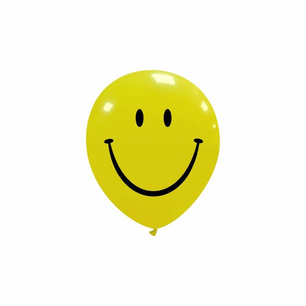 5 inch Smiley Face Printed Latex