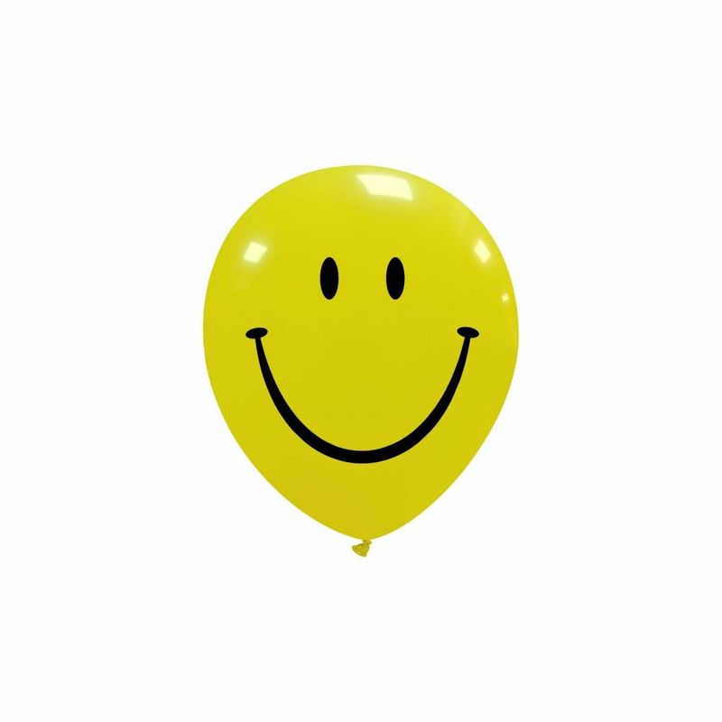 5 inch Smiley Face Printed Latex