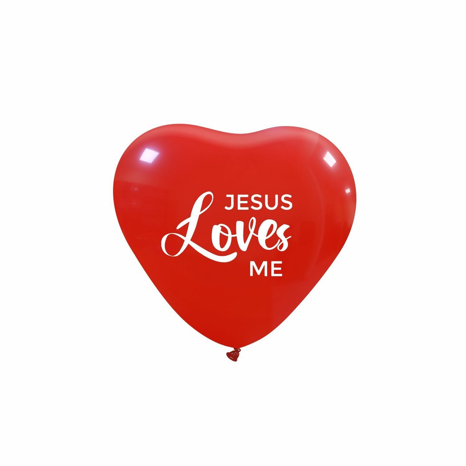 7 inch Jesus Loves Me Heart Custom Printed Latex
