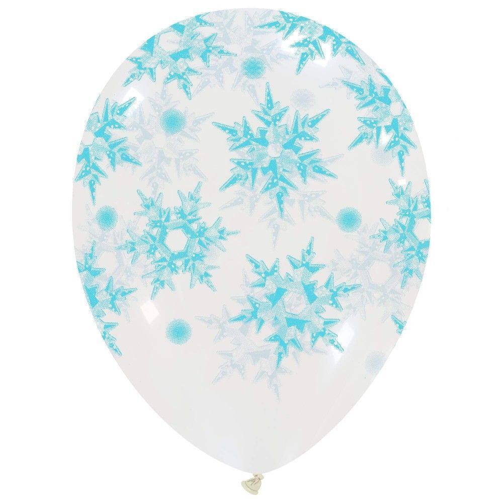 12 inch Frozen Icy Snowflakes Printed Latex