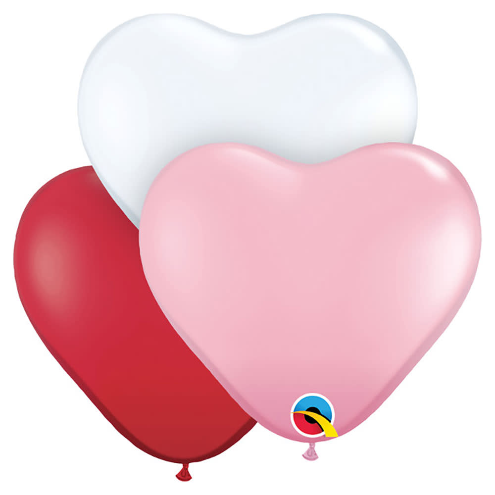 6 in Hearts Qualatex