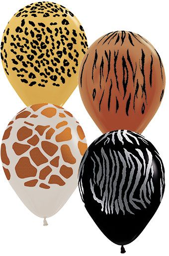 11 in Animal Print Assorted Sempertex