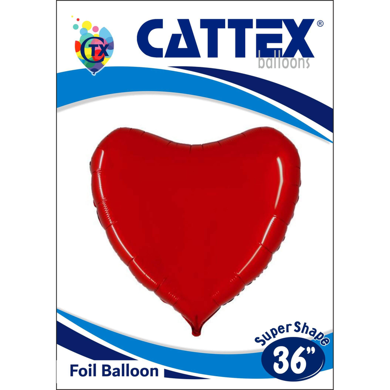 36 in Solid Color Foil Hearts
