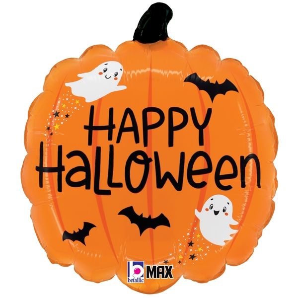 18 in Halloween Pumpkin Foil (5 Pack)
