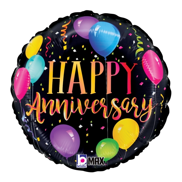 18 in Anniversary Party Balloon Foil (5 Pack)