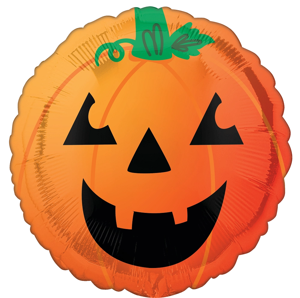 18 in Fun & Spooky Pumpkin Foil (5 Pack)