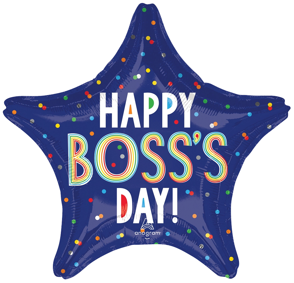 18 in Boss's Day Colorful Dots Foil (5 Pack)