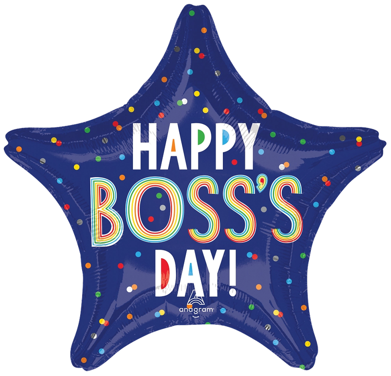 18 in Boss's Day Colorful Dots Foil (5 Pack)