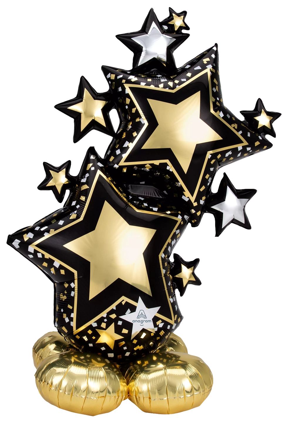 Airloonz Star Cluster Black & Gold Foil