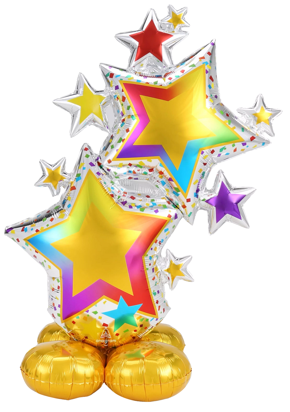 Airloonz Colorful Star Cluster  Foil