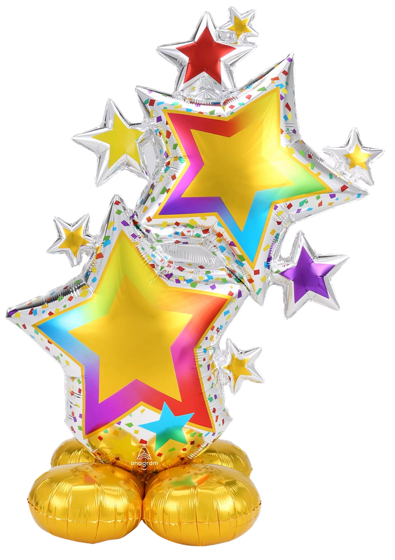 Airloonz Colorful Star Cluster  Foil