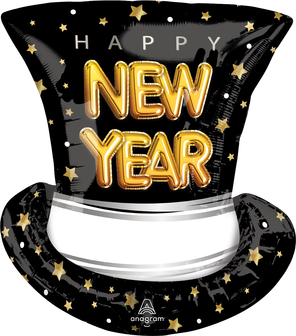 Pop Clink Cheers Top Hat New Year Jumbo
Shape Foil