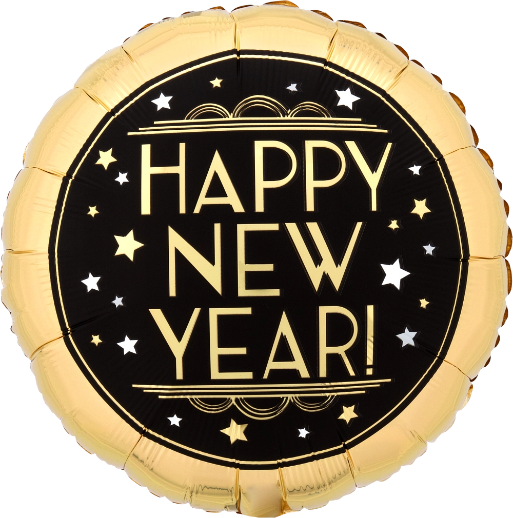 18 in Vintage Satin New Year Foil (5 Pack)