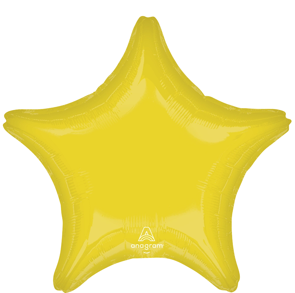 18 in Vibrant Yellow Star Foil (5 Pack)