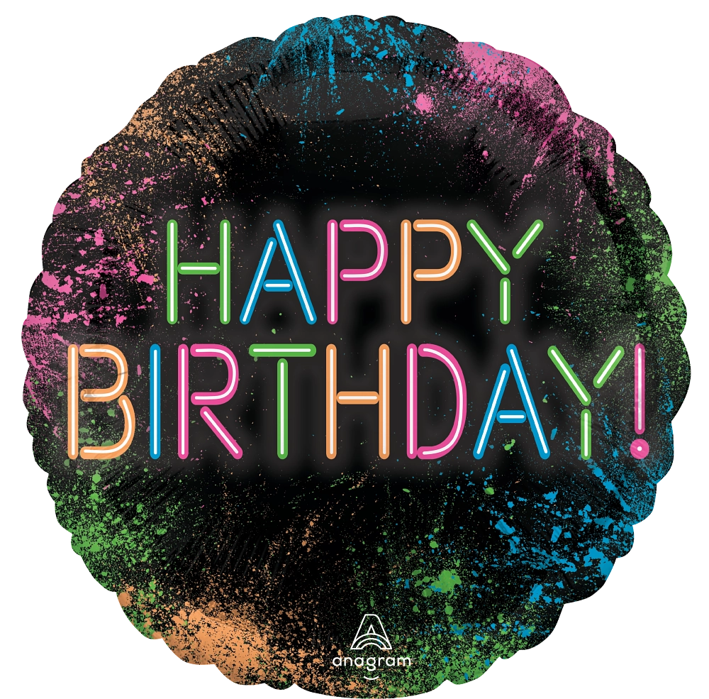 18 in Let's Glow Crazy Birthday Foil (5 Pack)