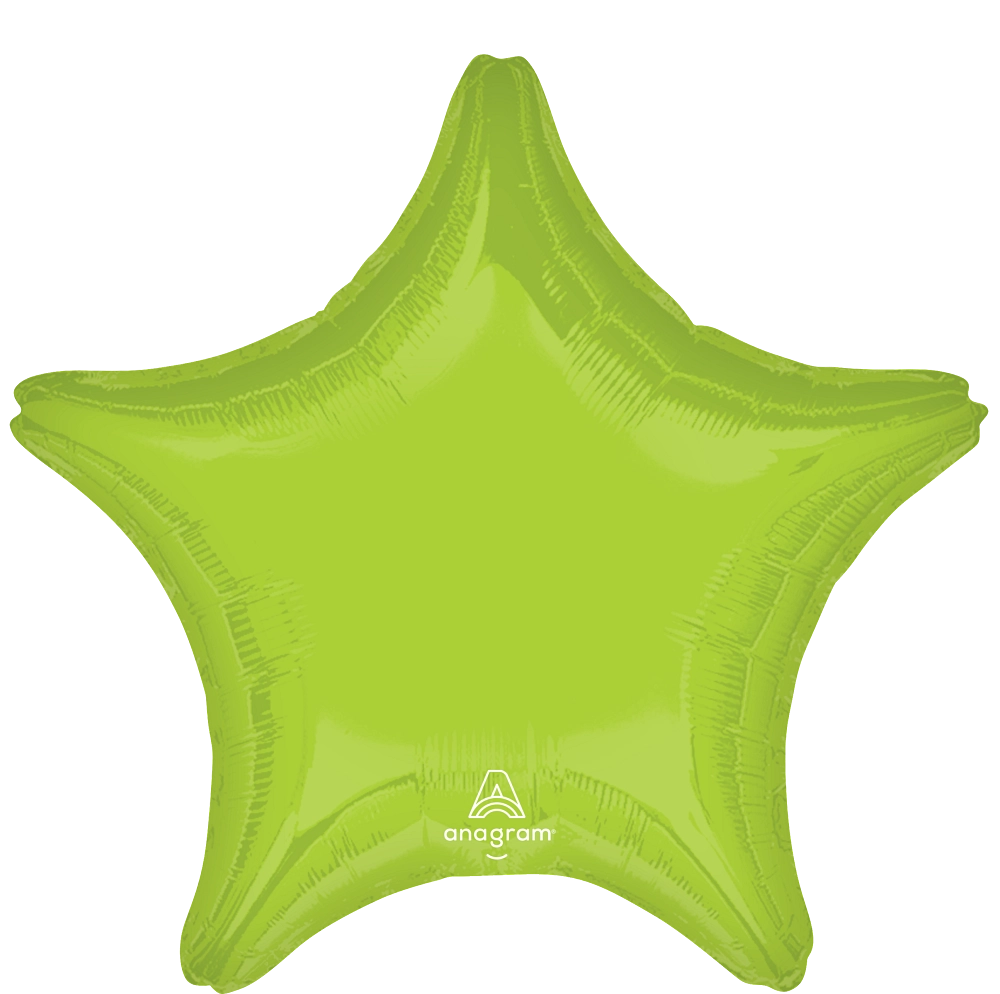 18 in Vibrant Green Star Foil (5 Pack)