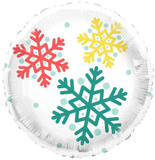 18 in Feelin' Festive Snowflake  Foil (5 Pack)
