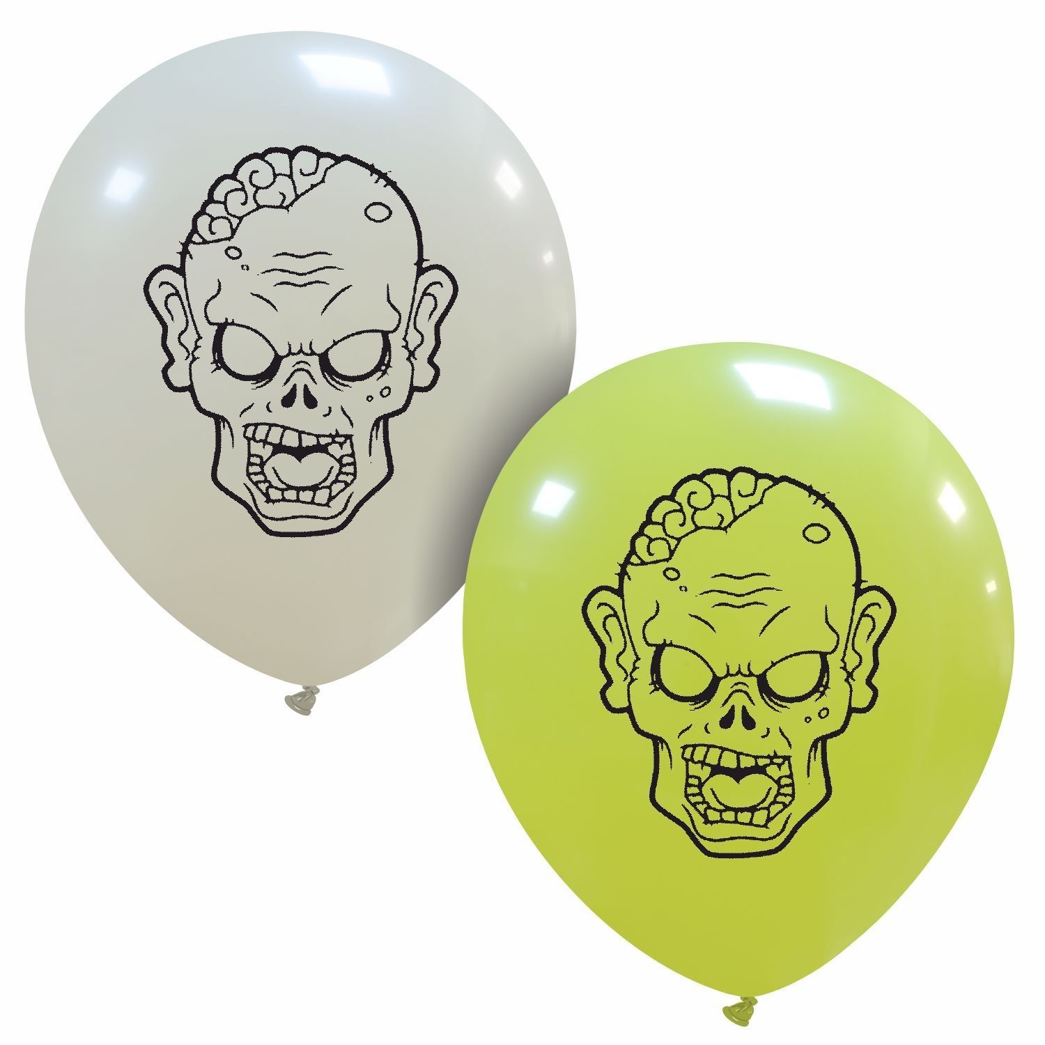 5 inch Zombie Face Custom Printed Latex