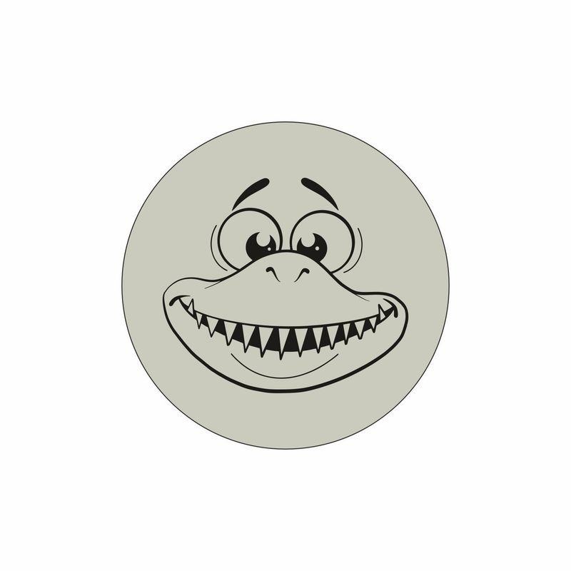 5 inch Shark Face Custom Print Latex