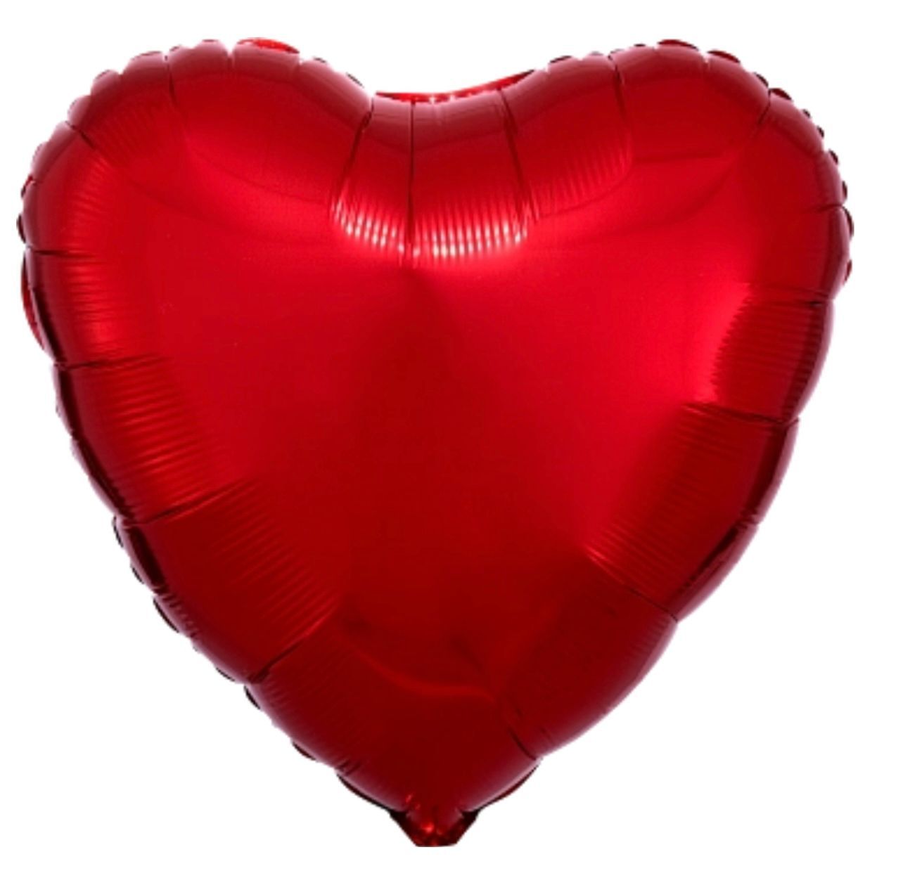 18 in Solid Color Foil Hearts - FLAT
