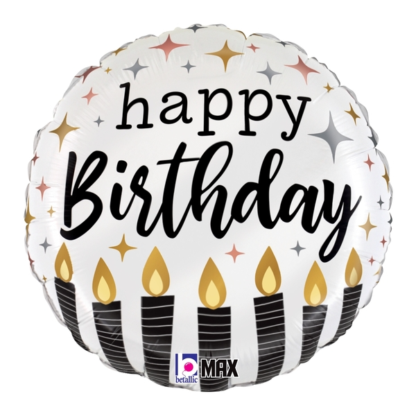 18 in Satin Metallic Birthday Candles Foil (5 Pack)