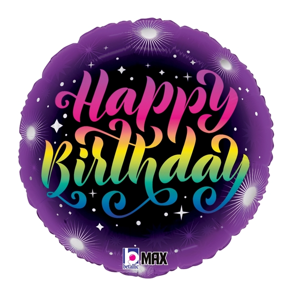 18 in Neon Birthday Foil (5 Pack)