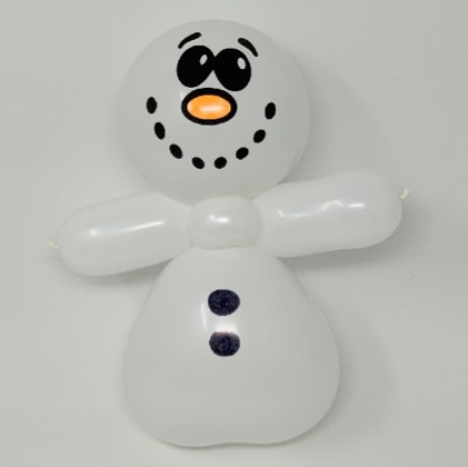 5 inch Snowman by CoRinne Sparkles Smith - JK Exclusive Custom Printed Latex on Sempertex
