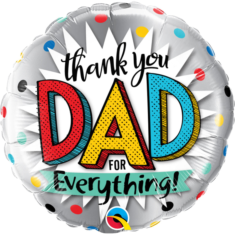 18 in Thank You Dad for Everything Foil (5 Pack)