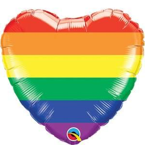 18 in Rainbow Stripes Foil (5 Pack)