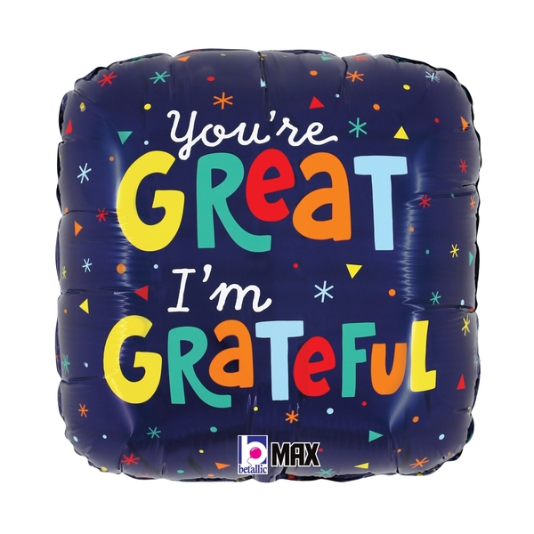 18 in You're Great, I'm Grateful Foil (5 Pack)