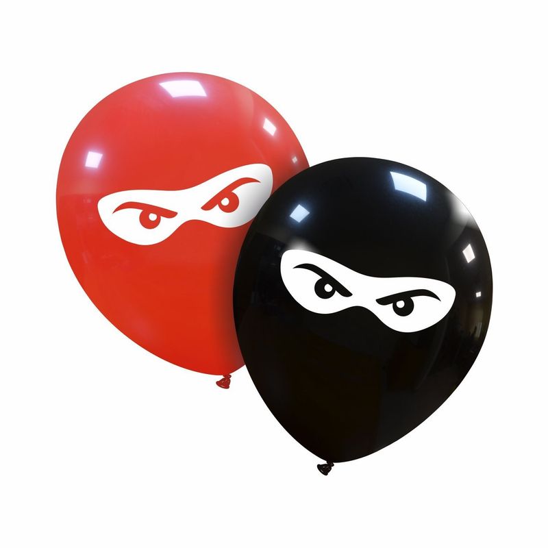 5 inch Ninja Face Custom Printed Latex (R&B w/ white ink)