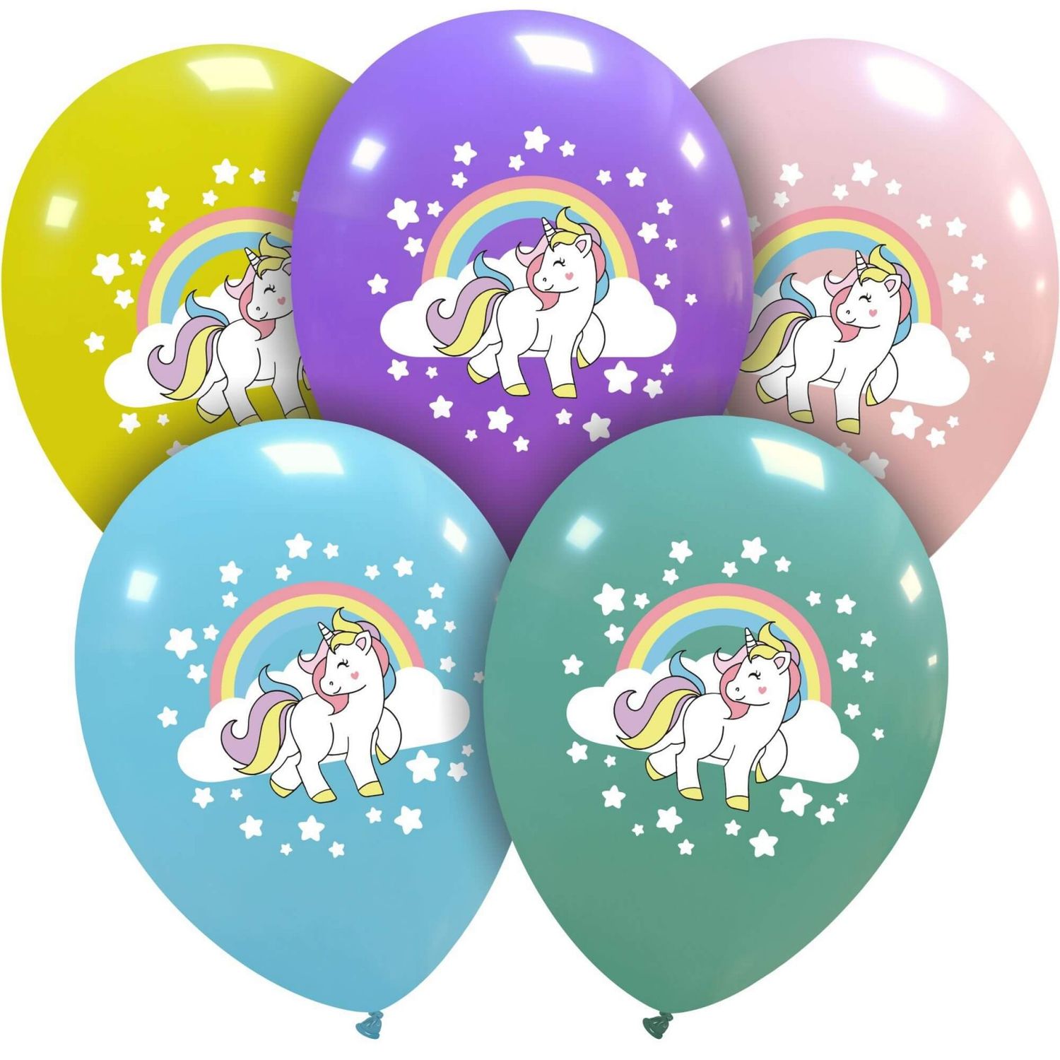 12 inch Unicorn Printed Assorted Latex