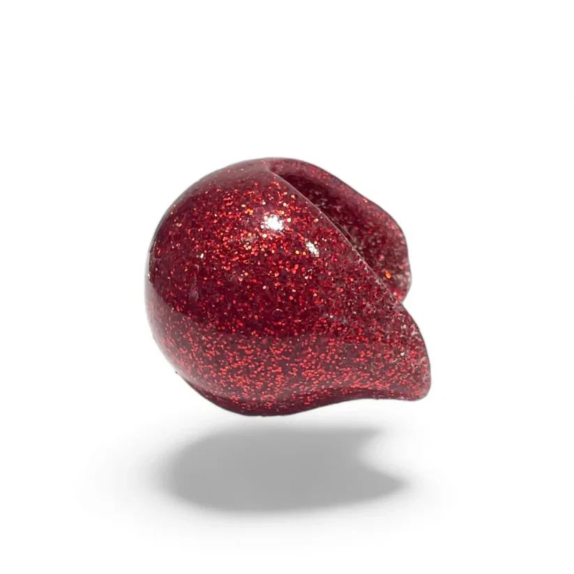 Joan Mankin Red Glitter Sillycone Clown Nose - Red Nose Factory