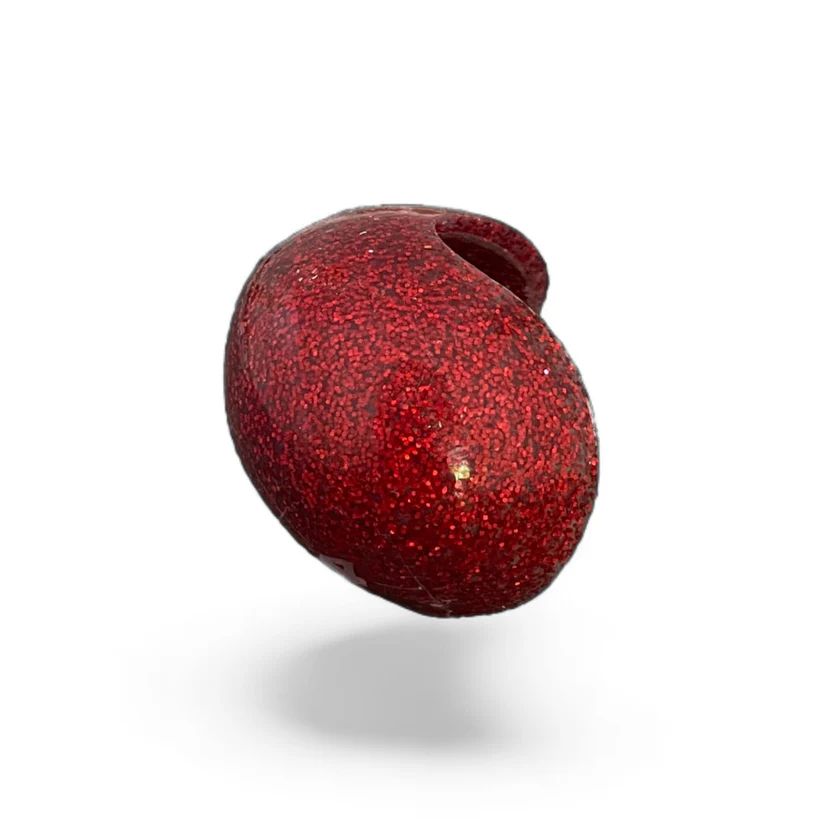 Classic Red Glitter Sillycone Clown Nose - Red Nose Factory