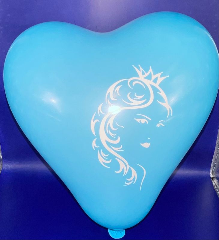7 inch Queen of Chill Heart Custom Printed Latex