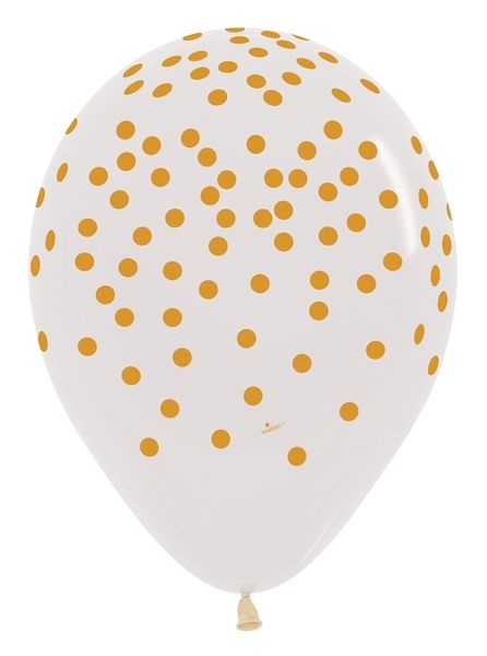 11 in Gold Confetti on Crystal Clear Sempertex 11 in Gold Confetti on Crystal Clear Sempertex