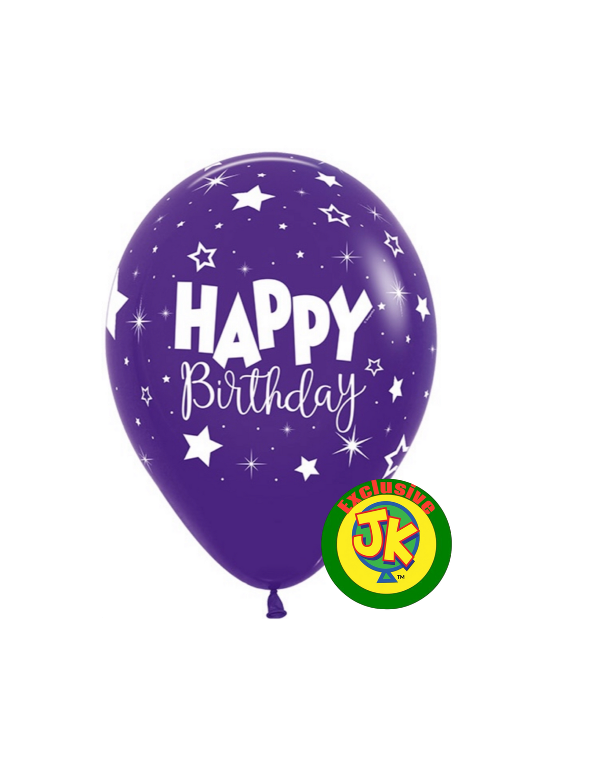 11 inch  Fantasy Happy Birthday Print on VIOLET - JK Exclusive Custom Printed Latex on Sempertex