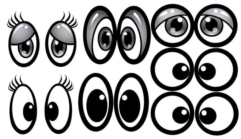 Black & White Eye Stickers
