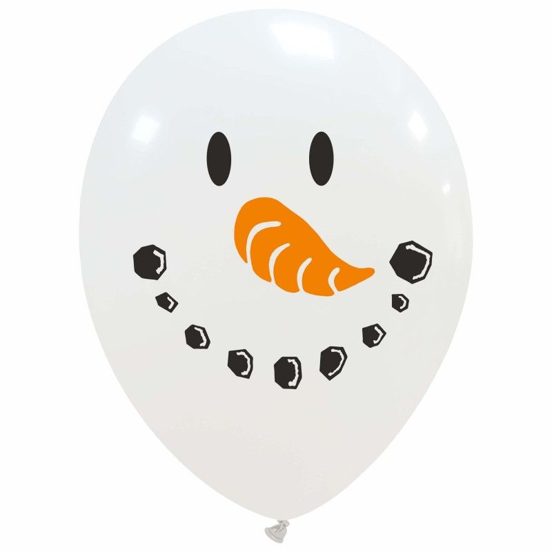 12 inch Snowman Face 2 Color Printed Latex