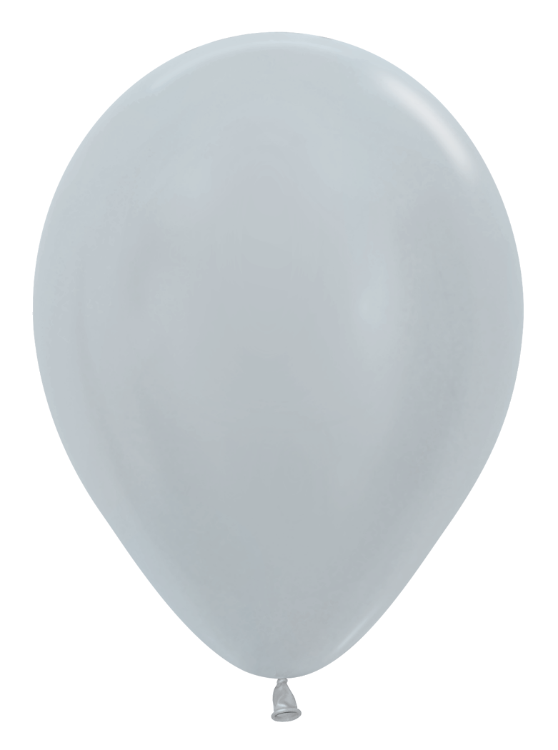 5 in Metallic Silver Qualatex