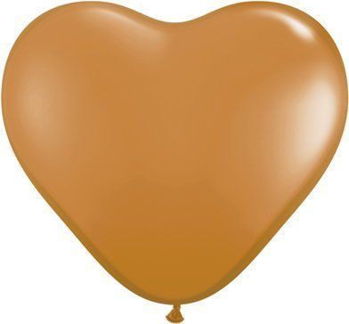 6 in Mocha Hearts Qualatex 6 in Mocha Hearts Qualatex