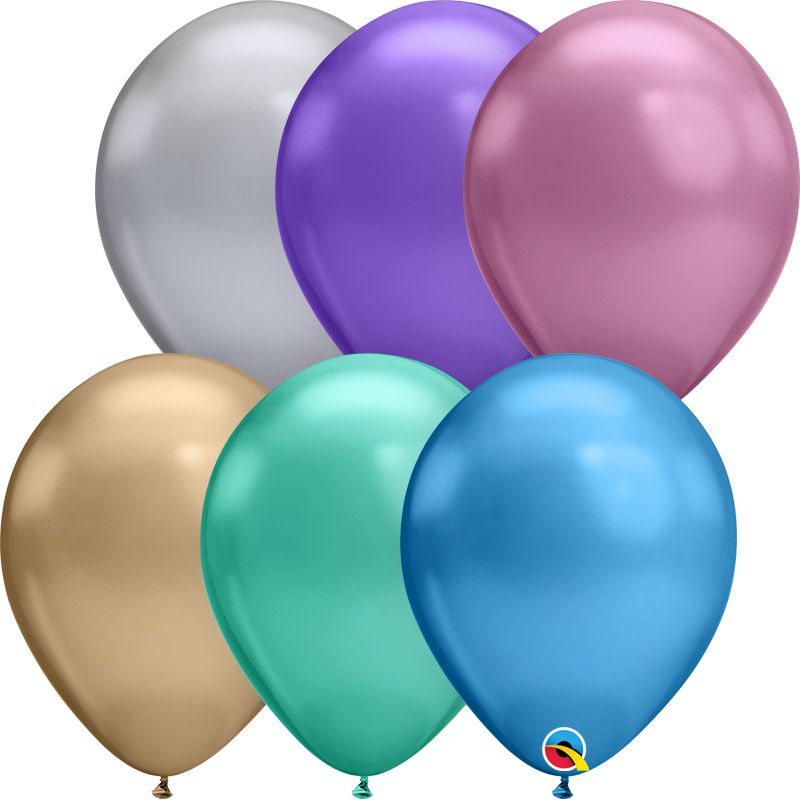 11 in Chrome Assorted Qualatex.