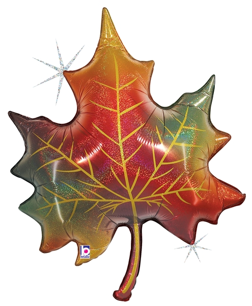 Glitter Fall Leaf Jumbo Shape Foil Glitter Fall Leaf Jumbo Shape Foil