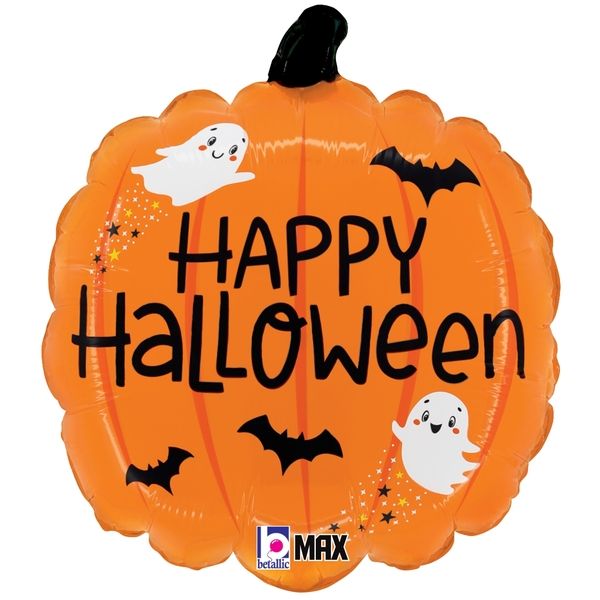 18 in Halloween Pumpkin Foil (5 Pack)