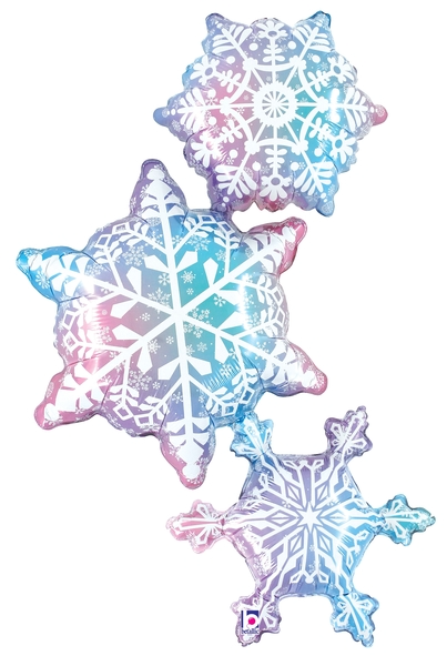 Snowflake Trio Jumbo Shape Foil Snowflake Trio Jumbo Shape Foil