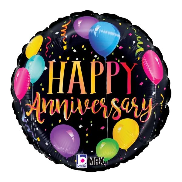 18 in Anniversary Party Balloon Foil (5 Pack)