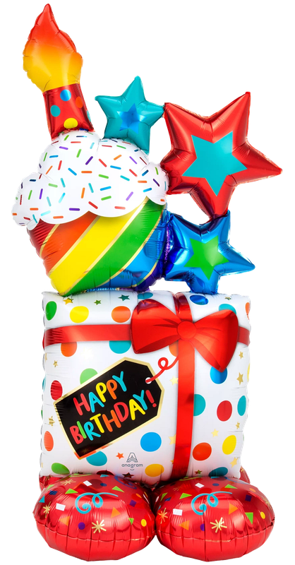 Airloonz Stacked Birthday Icons Foil