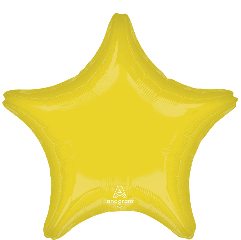 18 in Vibrant Yellow Star Foil (5 Pack)