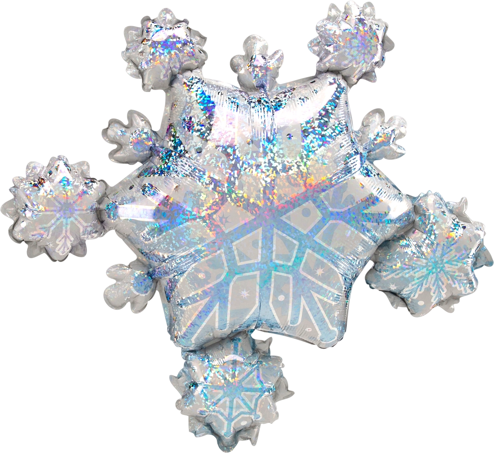 Prismatic Snowflake Cluster Jumbo Shape Foil Prismatic Snowflake Cluster Jumbo Shape Foil