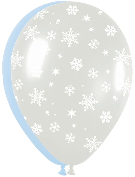 11 in Snowflakes Print Assorted Sempertex
